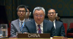 المندوب الصيني في مجلس الأمن : الصين ترفض رفضاً قاطعا أي محاولة لضم الأراضي الفلسطينية