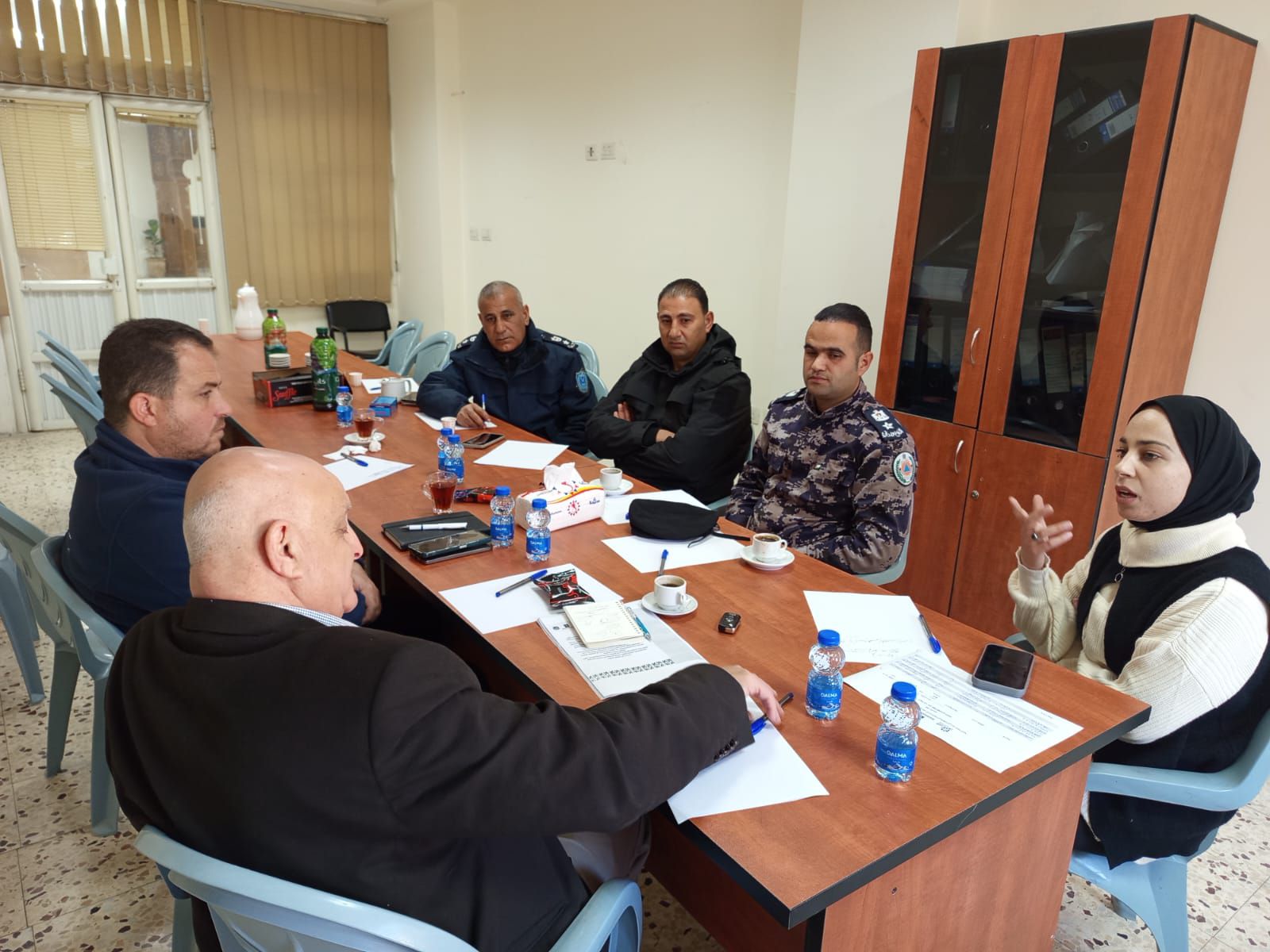 الشرطة تشارك في ورشة عمل حول إعداد خطط الطوارئ في عنبتا بطولكرم