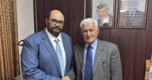 عباس زكي يودّع سفير جنوب أفريقيا لدى دولة فلسطين