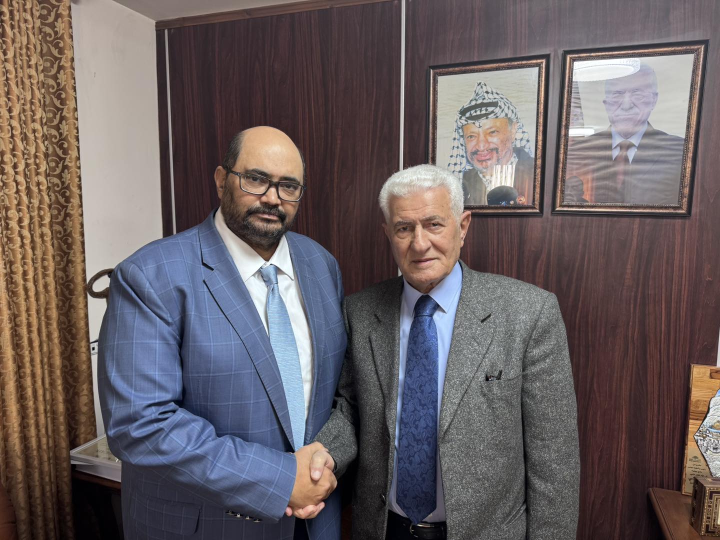 عباس زكي يودّع سفير جنوب أفريقيا لدى دولة فلسطين