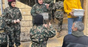 الأمن الوطني الفلسطيني يشارك في توزيع وجبات إفطار رمضان في مخيم برج البراجنة