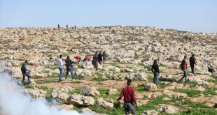 مستوطنون وجنود الاحتلال يهاجمون قرية المغير شمال شرق رام الله