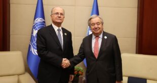 رئيس الوزراء يبحث مع الأمين العام للأمم المتحدة مستجدات الأوضاع في فلسطين