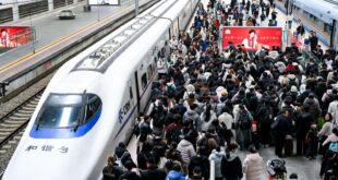 تسجيل 121 مليون رحلة ركاب عبر السكك الحديدية في الصين خلال عطلة عيد الربيع