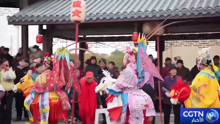 أرياف مدينة ووهو الصينية تشهد أنشطة شعبية احتفالية قبيل عيد الربيع