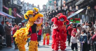 أنشطة شعبية تقليدية في شرقي الصين لاستقبال العام الصيني الجديد