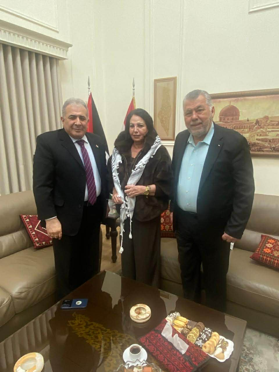 السفير الفلسطيني الدكتور محمد الأسعد يستقبل نجلاء سعد: تأكيد على استمرار نهج التضامن والوفاء