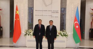 السفير جواد عواد يلتقي سفير أذربيجان لدى جمهورية الصين الشعبية