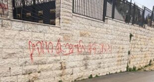 مستوطنون يعتدون على كنيسة الزيارة في عين كارم في القدس