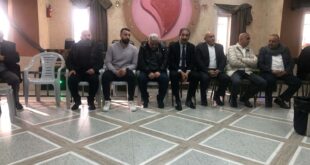 وفد قيادي من النضال الشعبي برئاسة النمورة يقدم التعازي لعائلات ضحايا الشظايا الصاروخية في بيت عوا