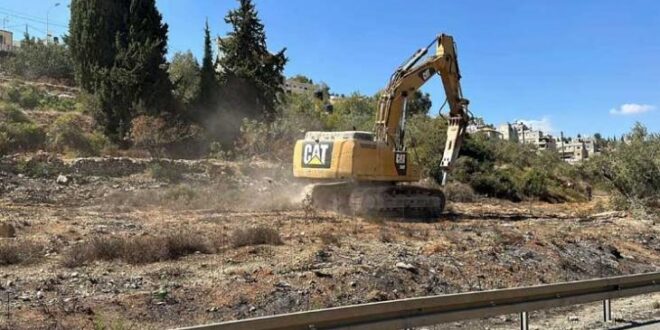 الاحتلال يجرف أراضي المواطنين ويقتلع أشجار زيتون في دير استيا