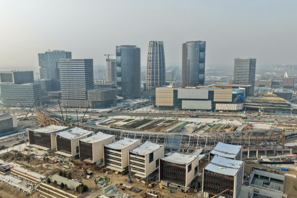 أعمال بناء منطقة شيونغآن الجديدة بالصين