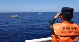 خفر السواحل الصيني يطرد سفنا فلبينية اقتحمت بشكل غير قانوني المياه الإقليمية في هوانغيان داو