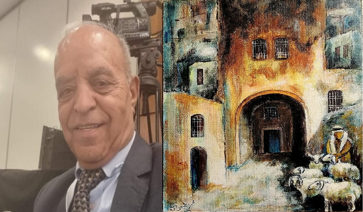 عشقٌ بين حارتين… في سلفيت حيث تبدأ الحكاية ولا تنتهي ، لوحة الفنان محمد الدغليس ، كلمات: د. وليد العريض