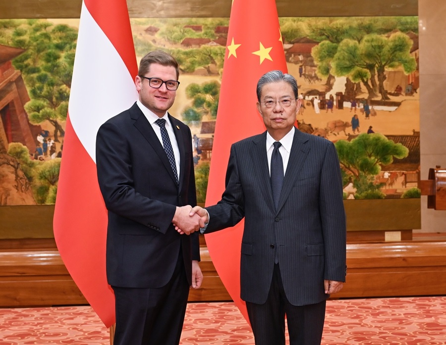 كبير المشرعين الصينيين يلتقي وفدا نمساويا رفيع المستوى