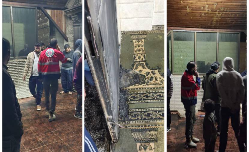 مستوطنون يحرقون مسجدا في قرية دوما جنوب نابلس
