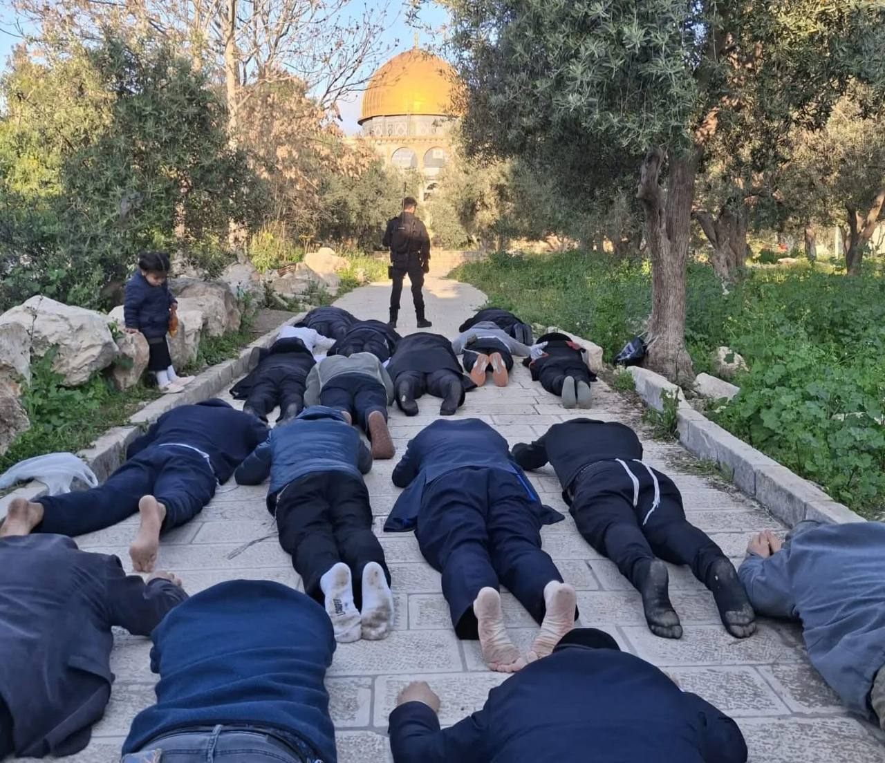 مستوطنون يقتحمون المسجد الأقصى ويؤدون السجود الملحمي