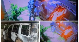 مستوطنون يحرقون مركبتين في يطا جنوب الخليل