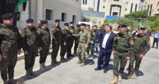 محافظ نابلس غسان دغلس يستقبل قائد قوات الأمن الوطني اللواء العبد إبراهيم خليل