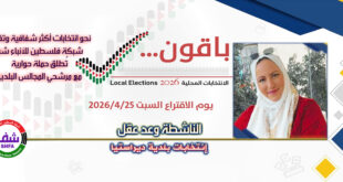 المرشحة “وعد عقل” تشارك في حملة حوارية مع “وكالة شفا” نحو انتخابات شفافة وفاعلة للمجالس البلدية