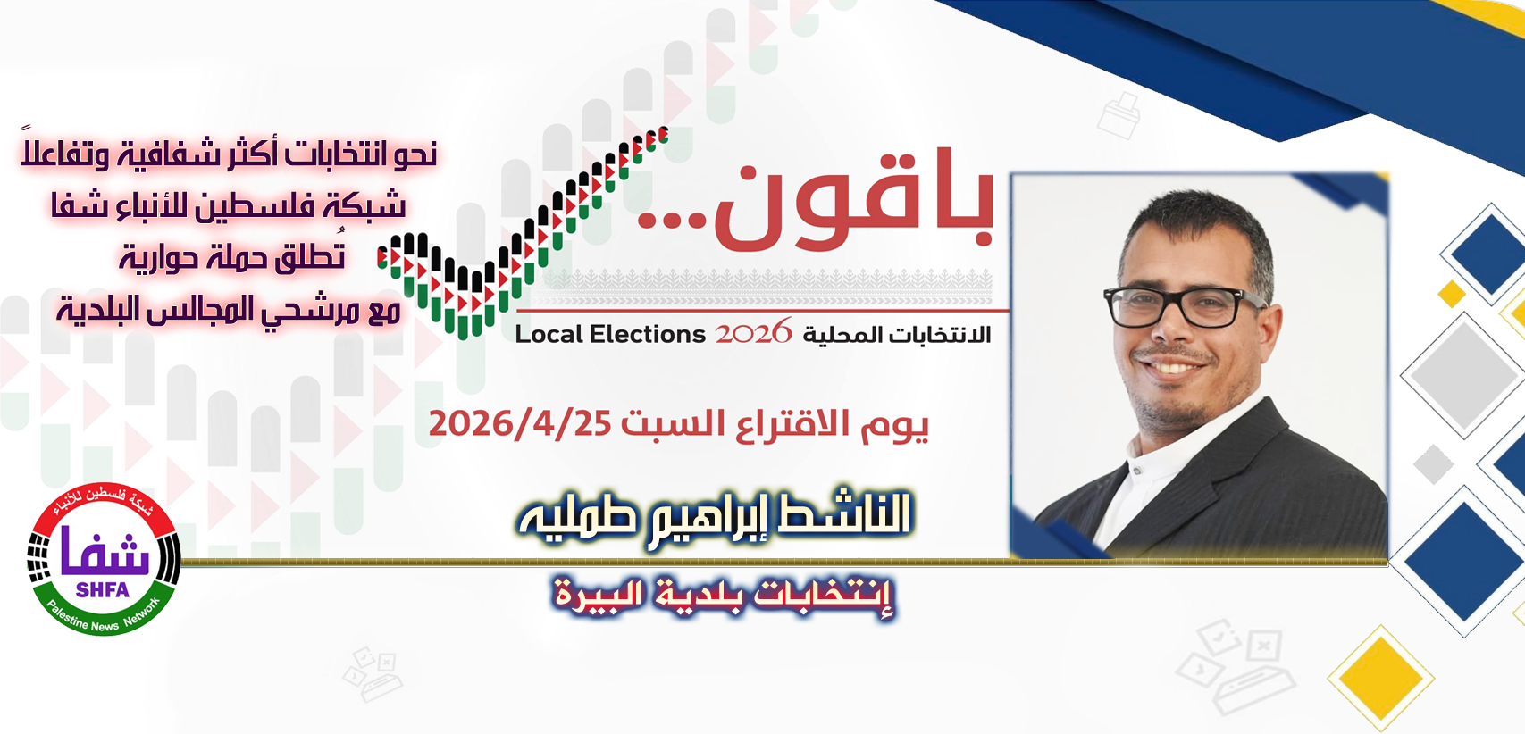 المرشح “إبراهيم طمليه” يشارك في حملة حوارية مع “وكالة شفا” نحو انتخابات شفافة وفاعلة للمجالس البلدية
