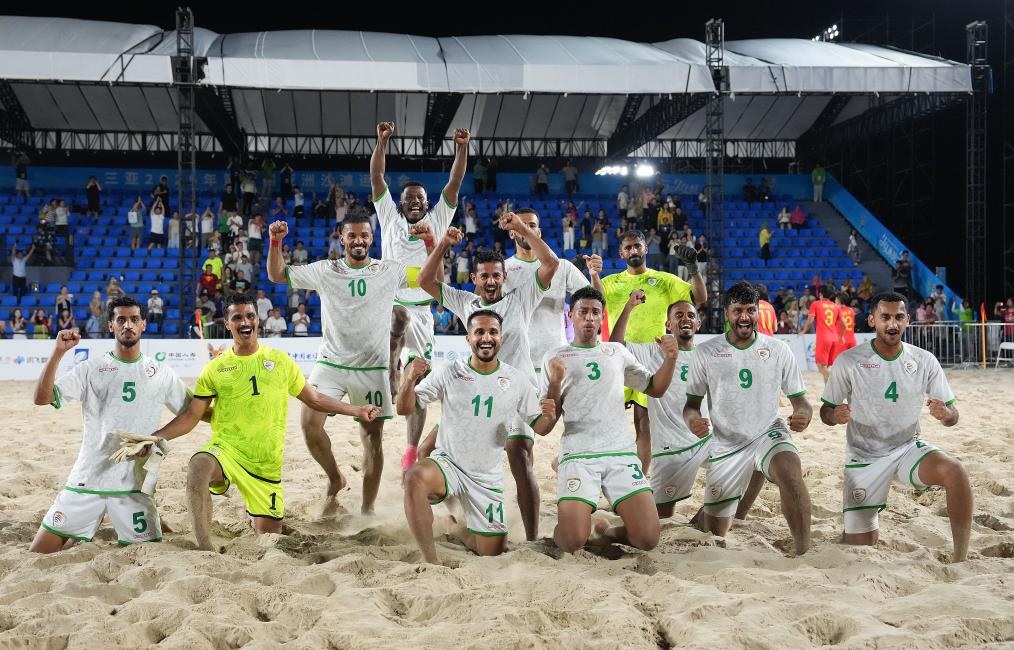 فريق سلطنة عُمان يفوز في مباراة ضمن المجموعة الأولى لكرة القدم الشاطئية في الألعاب الآسيوية الشاطئية