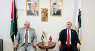 عودة يطلع السفير الفنزويلي على تفاصيل نظام الفصل العنصري في الضفة المحتلة