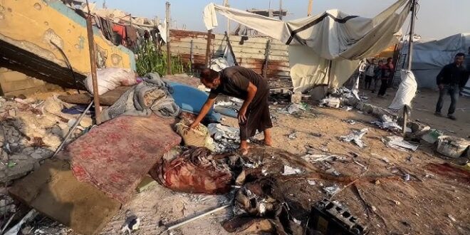 شهيد ومصابون إثر استهداف الاحتلال خيام النازحين شمال قطاع غزة