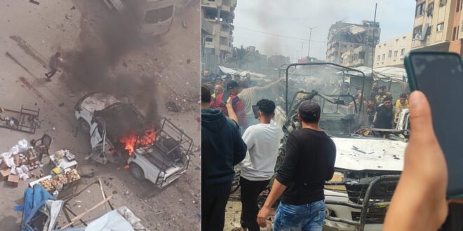 3 شهداء بينهم طفل ومصابون في قصف الاحتلال مركبة بمدينة غزة