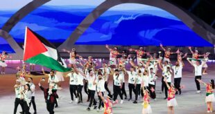 سانيا : فلسطين تشارك في حفل افتتاح دورة الألعاب الآسيوية الشاطئية