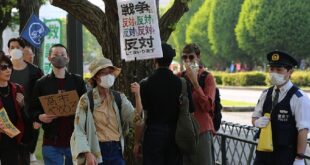 استطلاع سي جي تي أن : 82.5 بالمئة من المستجيبين ينتقدون عودة اليابان إلى طريق العدوان