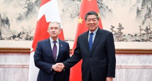 الصين وكندا تتفقان على عقد حوار استراتيجي اقتصادي ومالي في النصف الثاني من 2026