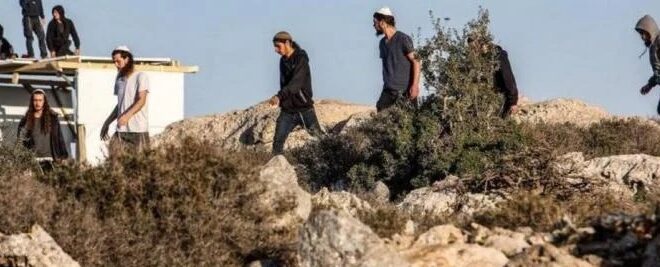 مستوطنون وجنود الاحتلال يهاجمون المزارعين في قرية المغير