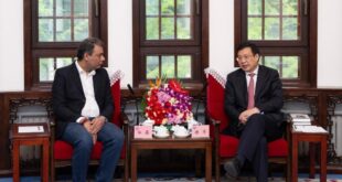 رئيس شينخوا يلتقي عالما مصريا متخصص في الدراسات الصينية