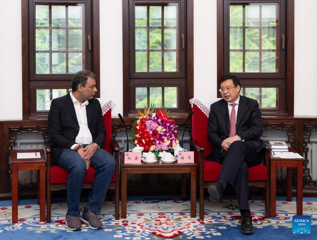 رئيس شينخوا يلتقي عالما مصريا متخصص في الدراسات الصينية