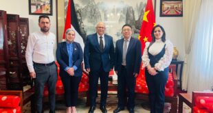 الحملة الأكاديمية الدولية لمناهضة الاحتلال والأبرتهايد الإسرائيلي تلتقي بالقائم بأعمال السفارة الصينية