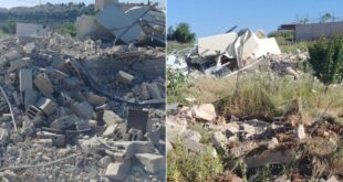 جرافات الاحتلال تهدم منزلا ومنشأة صناعية في مخيم الجلزون شمال رام الله