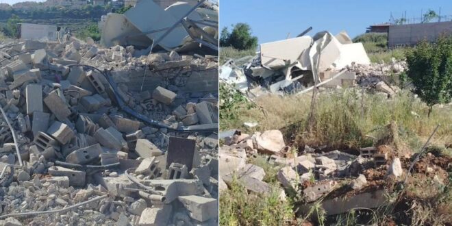 جرافات الاحتلال تهدم منزلا ومنشأة صناعية في مخيم الجلزون شمال رام الله
