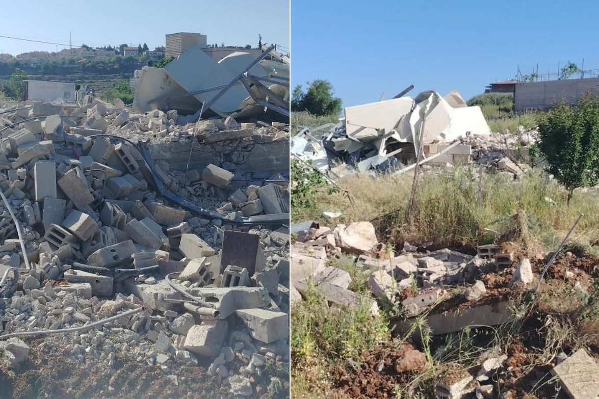 جرافات الاحتلال تهدم منزلا ومنشأة صناعية في مخيم الجلزون شمال رام الله