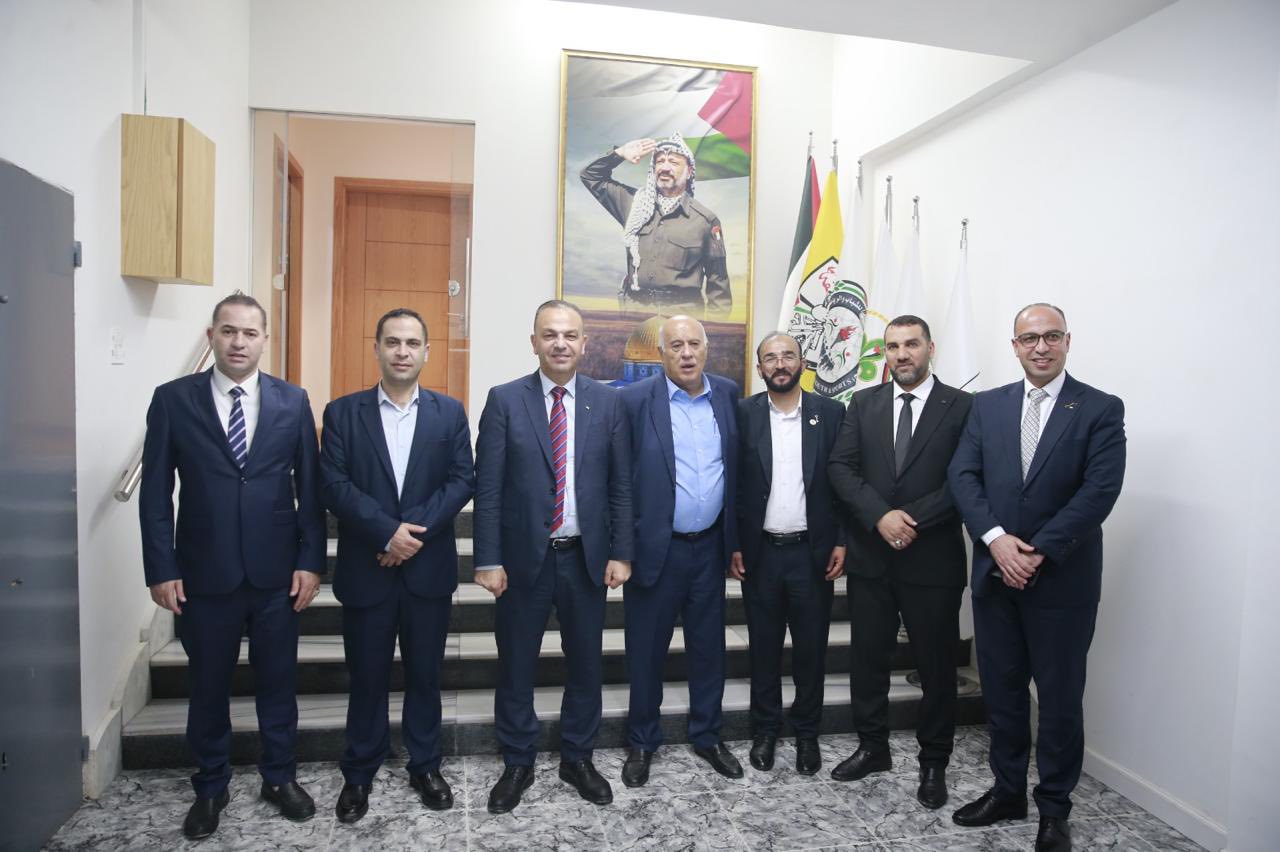 عضو اللجنة المركزية الفريق جبريل الرجوب يَستقبل رئيس بلدية الخليل المهندس يوسف الجعبري