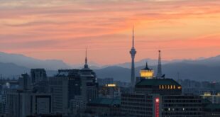 الشفق الخلاب في بكين