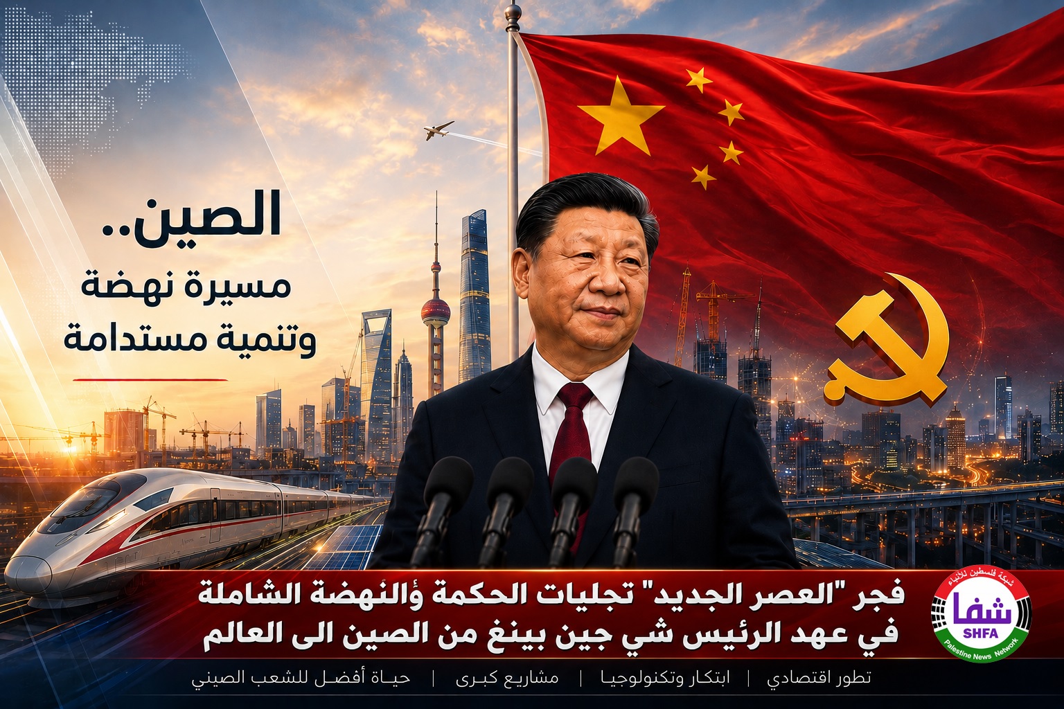تقرير شفا : فجر "العصر الجديد" تجليات الحكمة والنهضة الشاملة في عهد الرئيس شي جين بينغ من الصين الى العالم