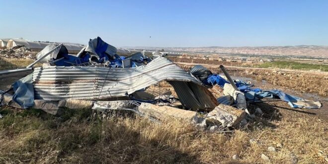 الاحتلال يهدم بركة مياه في الأغوار الشمالية