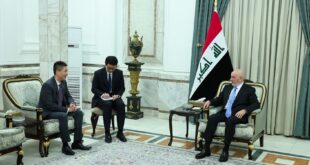 السفير الصيني لدى العراق تسوي وي يلتقي رئيس جمهورية العراق الجديد نزار ئاميدي