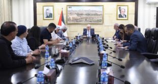 مصطفى يبحث مع اتحاد الشباب الفلسطيني تعزيز الشراكة وبرامج التشغيل والتنمية الزراعية