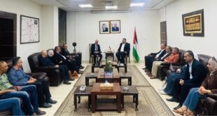 محافظ نابلس غسان دغلس يلتقي رئيس سلطة الأراضي ويبحثان سبل التعاون