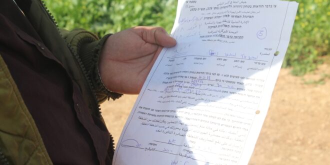 الاحتلال يسلم اخطارات لهدم منازل في مسافر يطا جنوب الخليل
