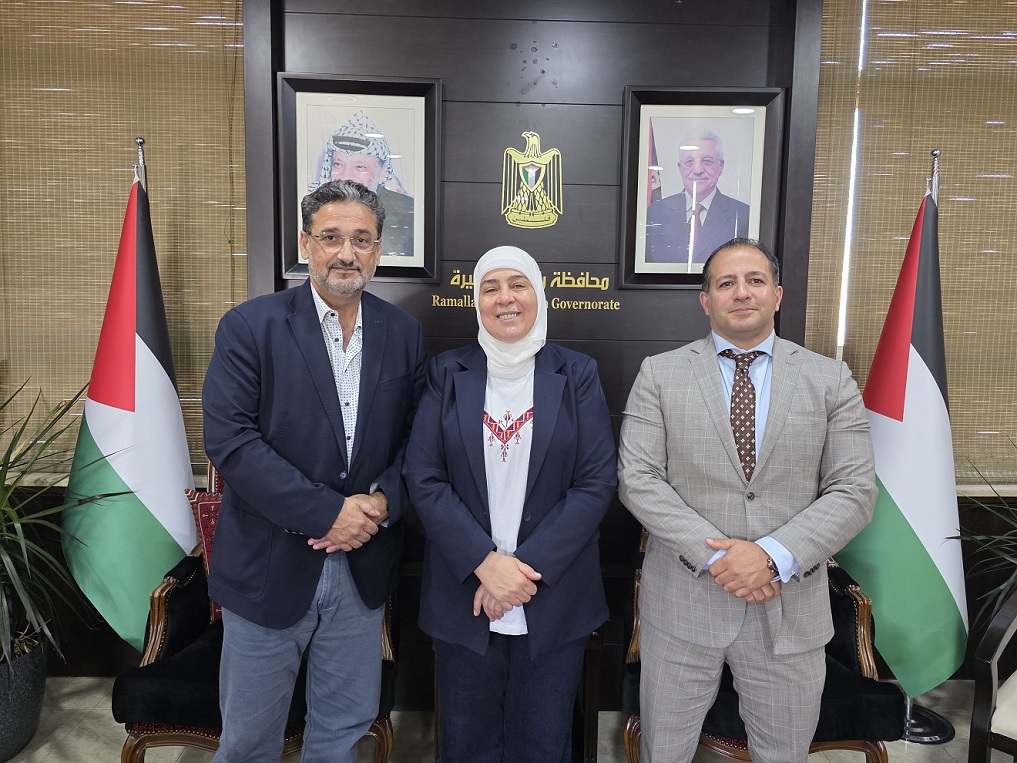 ليلى غنام تستقبل د. نزار حجة وأرنان بشير وتشيد بجهود اطلاق جمعية "نبض" الأولى لرعاية أطفال القلب في فلسطين