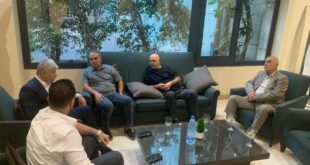 الأمين العام لجبهة النضال الشعبي الفلسطيني احمد مجدلاني ووفد من الجبهة يستقبل الحزب التقدمي الاشتراكي في بيروت