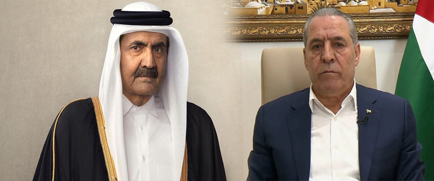 حسين الشيخ يعزي أمير قطر بوفاة الأمير الوالد حمد بن خليفة آل ثاني